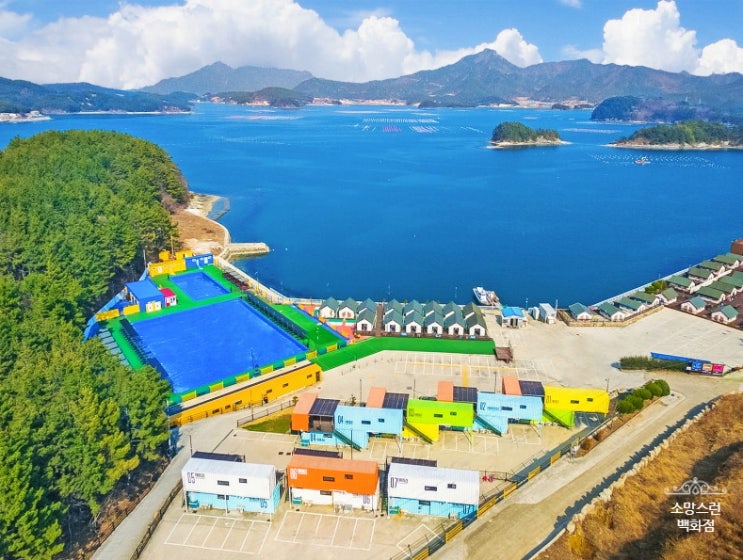  경남고성펜션 / 수영장, 바다낚시, 바베큐, 족구장 등 자연속 럭셔리 휴식 / 고성블루웨일글램핑&펜션