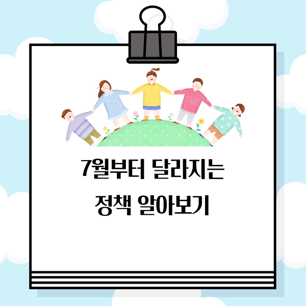  7월부터 달라지는 정책 (대출규제 완화  대한민국 동행세일 등)