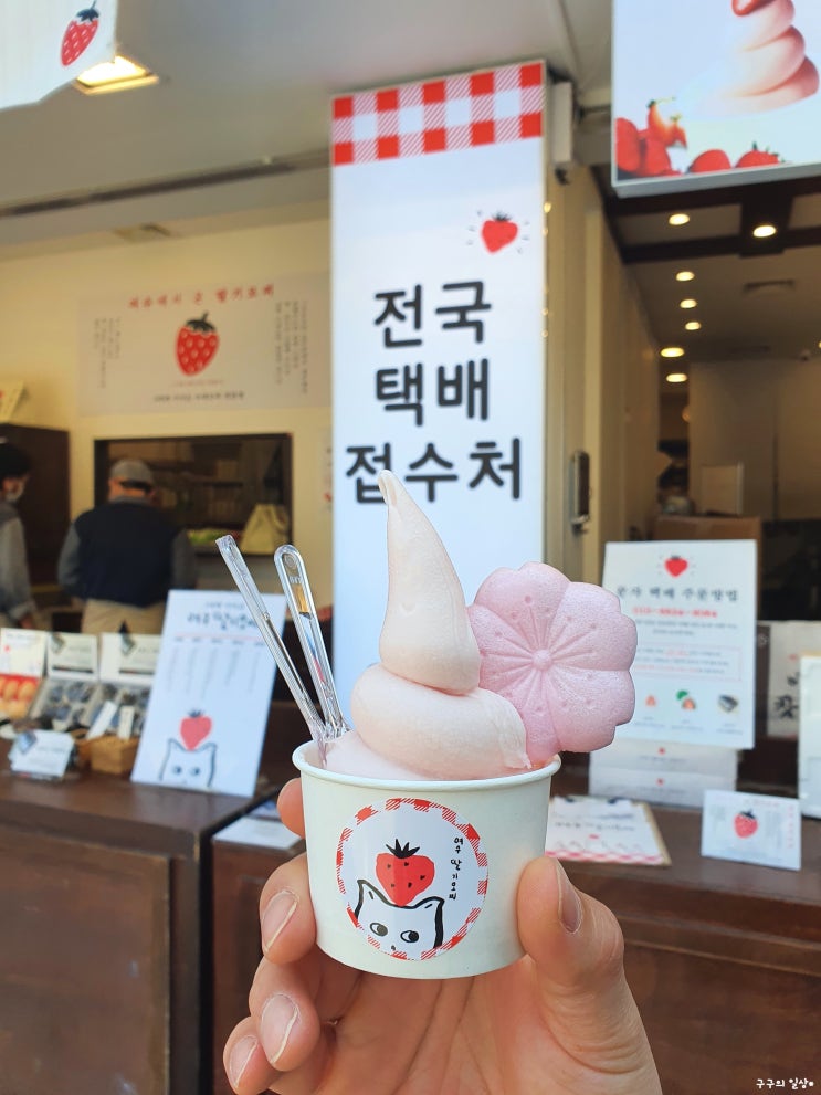  여수 딸기모찌 내돈내산 후기 :) + 벚꽃아이스크림