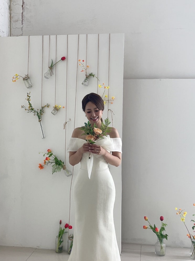 [웨딩드레스] 청순하고 세련된 느낌의 웨딩드레스 로브드k 촬영 드레스 후기