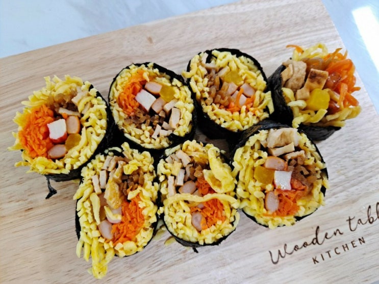  쿠팡 계란지단으로 키토김밥 만들기