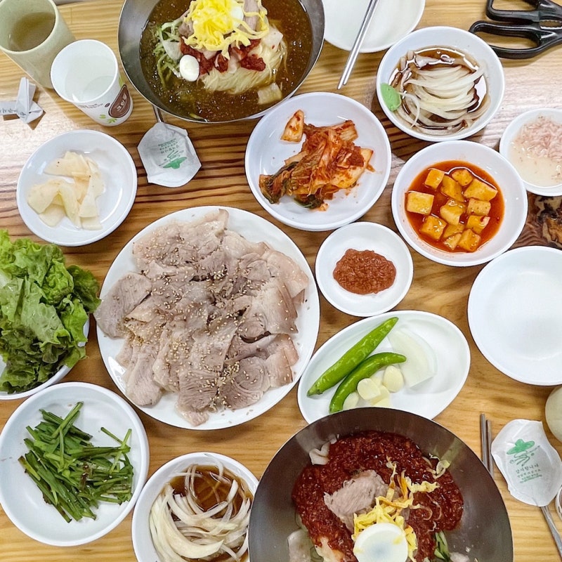 부산 김해공항 근처 맛집, 김가네가야밀면 수육에 물밀면 흡입! : 네이버 블로그