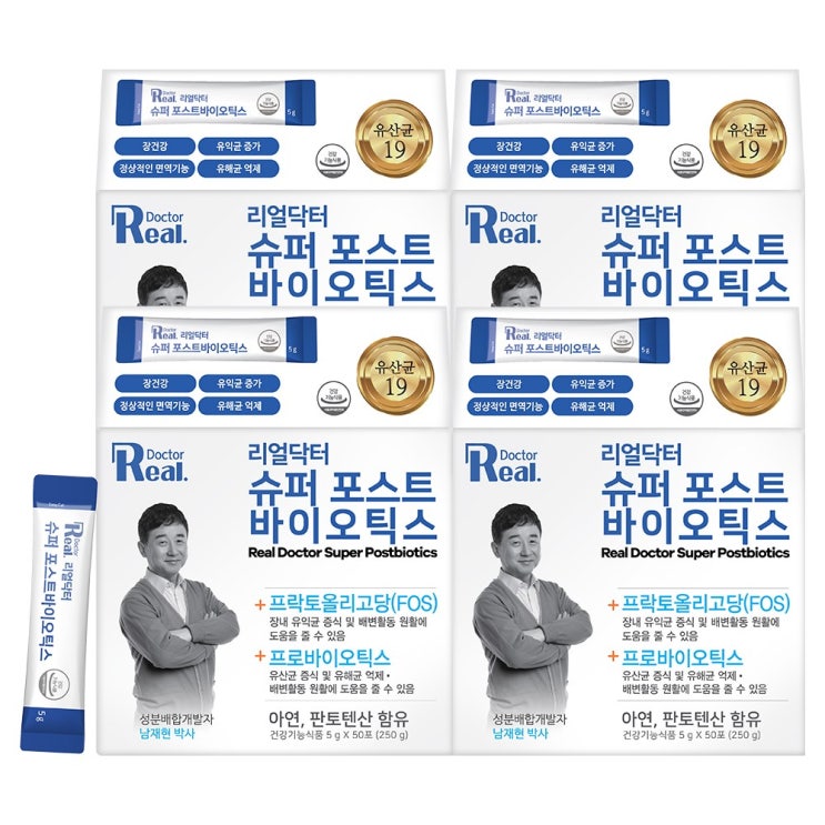 구매평 좋은 리얼닥터 슈퍼 포스트바이오틱스 50포 포스트바이오스틱유산균 19종유산균 유산균먹이 면역유산균 특허유산균 아연.셀렌 4중기능성 남재현박사 성분설계, 4개, 5gx50포 구매평 좋은 리얼닥터 슈퍼 포스트바이오틱스 50포 포스트바이오스틱유산균 19종유산균 유산균먹이 면역유산균 특허유산균 아연.셀렌 4중기능성 남재현박사 성분설계, 4개, 5gx50포