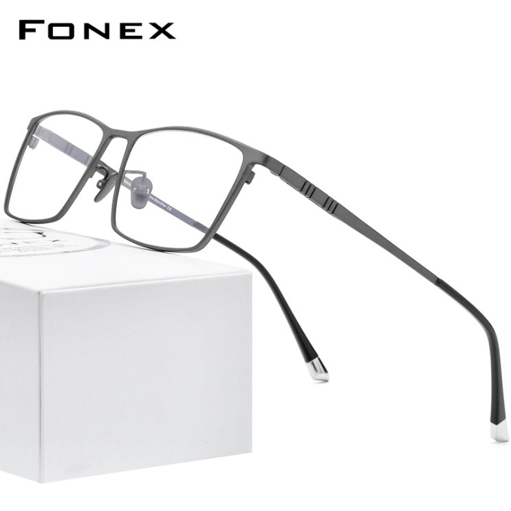 핵가성비 좋은 FONEX 남자 초경량 티타늄 패션 디자인 세련된 안경테 추천해요