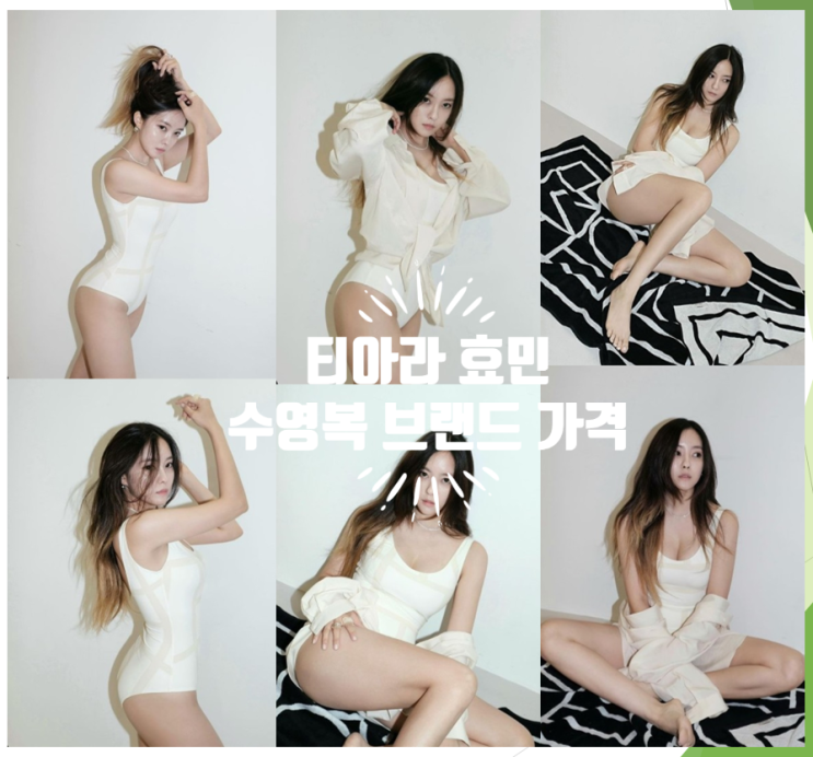  티아라 효민이 입은 수영복 브랜드 모노그램 Monogram swimsuit sand  가격은 24만원이라네요