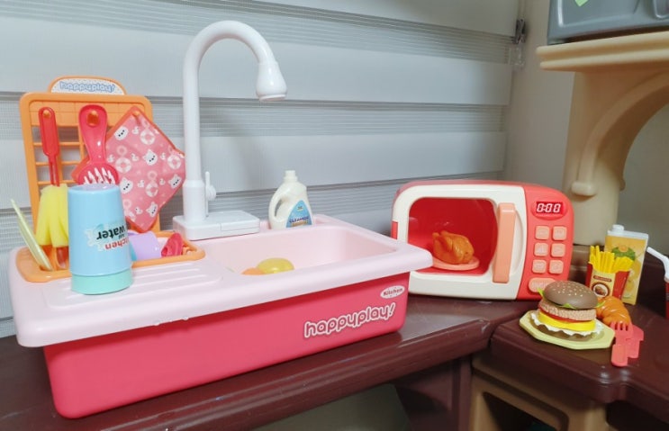  해피플레이 물나오는 싱크대 & 빙글빙글 전자레인지 내돈내산 리뷰