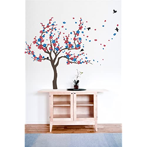 인기 많은 Japanese Cherry Blossom Tree and Birds Wall Decal Sticker for Flower Baby N (Large Brown Red B 인기 많은 Japanese Cherry Blossom Tree and Birds Wall Decal Sticker for Flower Baby N (Large Brown Red B