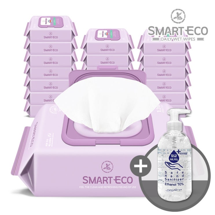 핵가성비 좋은 스마트에코 손소독제300ML1개+캡형120매X20팩 비바체플러스 물티슈 유아물티슈 좋아요 핵가성비 좋은 스마트에코 손소독제300ML1개+캡형120매X20팩 비바체플러스 물티슈 유아물티슈 좋아요