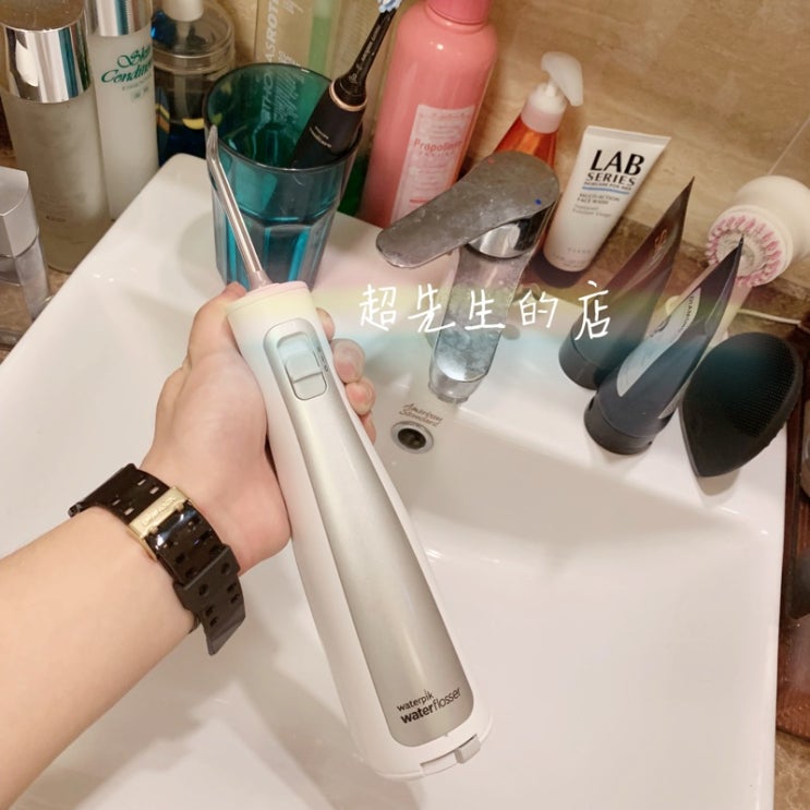  선택고민 해결 워터픽 미국 Jiebi 물 치실 wp560EC 휴대용 붉은 치아 WP562EC 버전 Waterpik 교정 클리너, WF03 흰색 배터리 좋아요