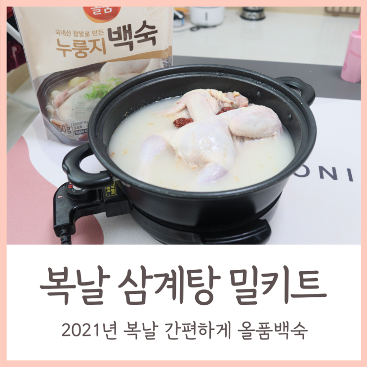  복날 간편하게 초복 몸보신하기 ; 삼계탕 밀키트 올품백숙