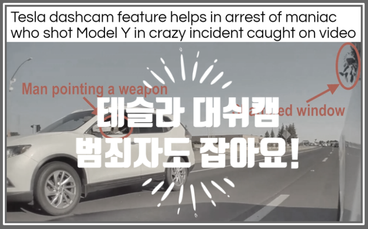  영어로 읽는 전기차 | 고속도로 총기 위법자도 잡아내는 테슬라 대쉬캠의 반전 매력 (feat. 모든 걸 비디오로 담아낸다)