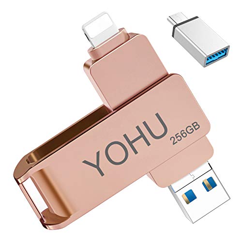 선택고민 해결 YOHU iPhone 외장 메모리 확장 용 Yohu 256GB USB 스틱 포토 스틱-74939, 1.256GB, 07.실버 -B 좋아요