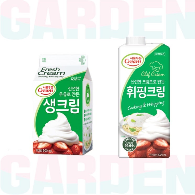 잘팔리는 서울우유 동물성 생크림 500ml + 동물성 휘핑크림 1000ml 세트구성 아이스박스, 생크림 1개 + 동물성휘핑크림 1개 세트 추천해요