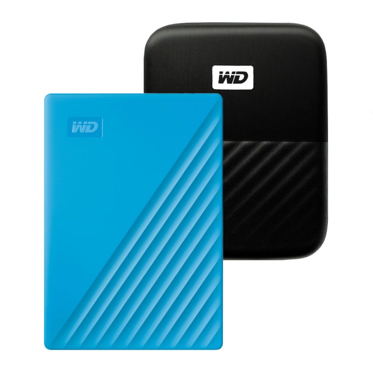 많이 팔린 WD My Passport 휴대용 외장하드 + 파우치, 2TB, 블루 추천해요