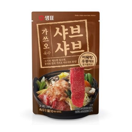 선호도 높은 샘표 가쓰오 샤브샤브 육수 3~4인분, 200g, 4개 좋아요 선호도 높은 샘표 가쓰오 샤브샤브 육수 3~4인분, 200g, 4개 좋아요
