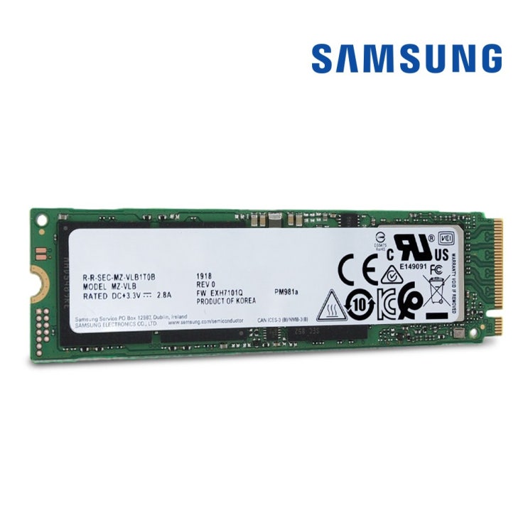 가성비갑 삼성 PM981a NVMe M.2 SSD, 1TB 추천해요