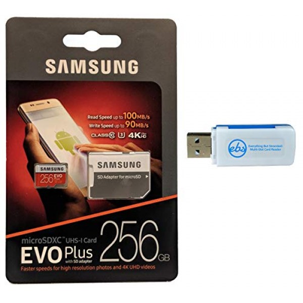 선호도 높은 Samsung 256GB Micro SDXC EVO Plus 메모리 카드 (어댑터 포함)는 Samsung Galaxy Tab S6 Tab A 추천합니다