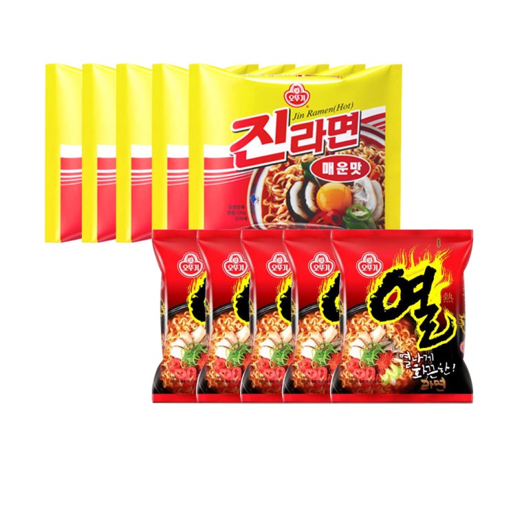 당신만 모르는 오뚜기열라면 5개 + 오뚜기진라면매운맛 5개, 10개 추천해요 당신만 모르는 오뚜기열라면 5개 + 오뚜기진라면매운맛 5개, 10개 추천해요