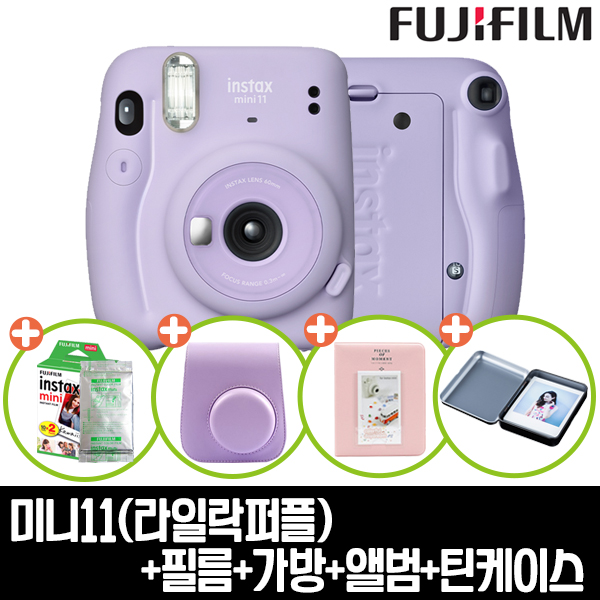 최근 많이 팔린 인스탁스 미니11카메라+전용가방+미니1p+하드앨범+틴케이스 즉석카메라, 1개, 라일락퍼플 ··· 최근 많이 팔린 인스탁스 미니11카메라+전용가방+미니1p+하드앨범+틴케이스 즉석카메라, 1개, 라일락퍼플 ···