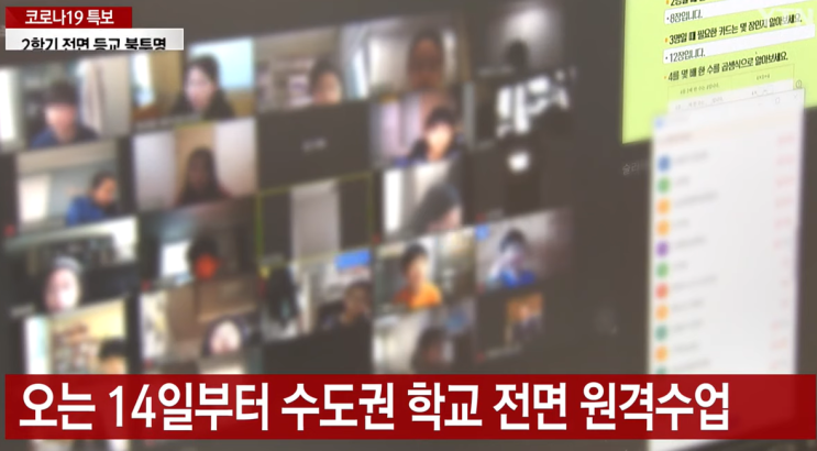  경기,인천,서울12,14일 전면 원격수업, 기간, 대상, 예외지역, 제한적 등교(초등 돌봄과 유치원 방과 후 돌봄 과정),중·고교 및 특수학교, 평생교육 시설, 관련 영어 기사