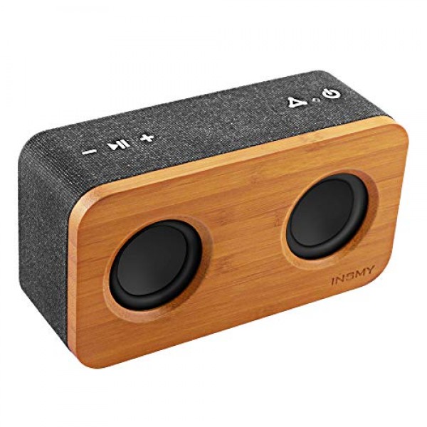  핵가성비 좋은 INSMY Retro Bluetooth Speaker 20W Portable Wood Home Audio Super Bass Stereo wi 추천해요