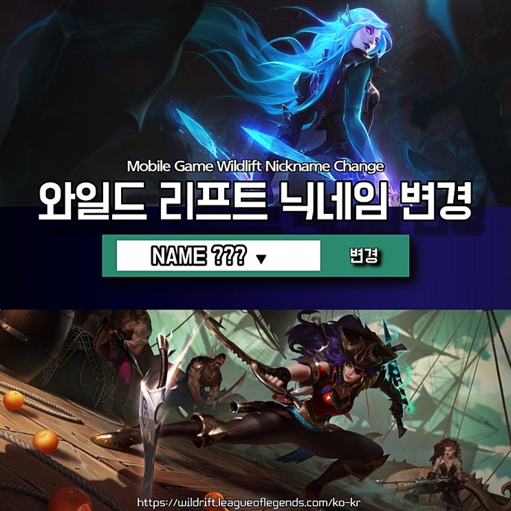  롤 와일드 리프트 닉네임변경 간단한 방법