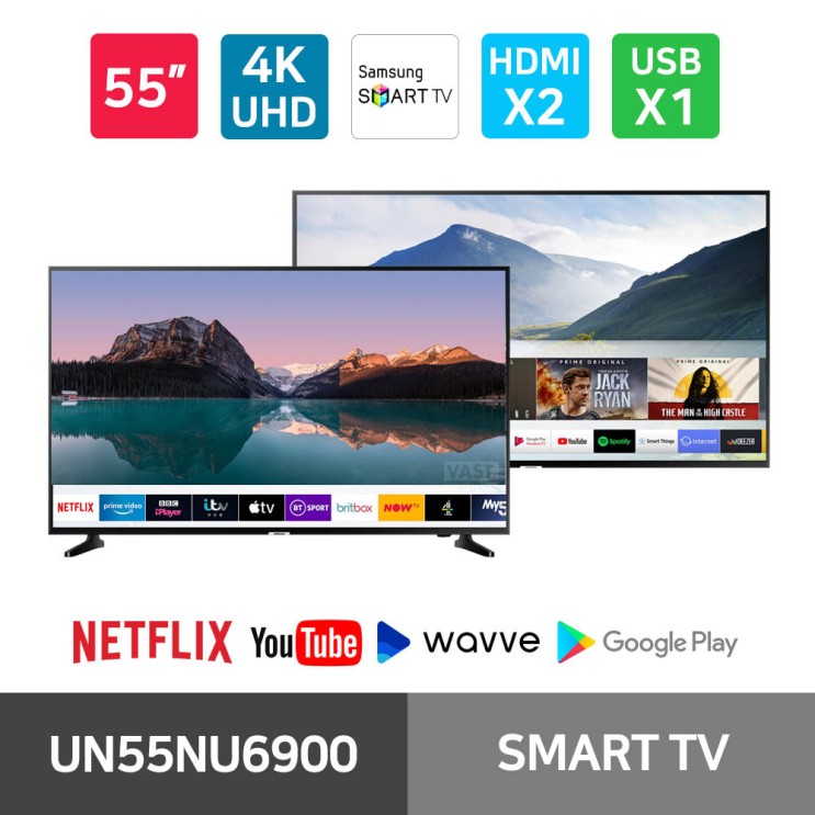 구매평 좋은 삼성전자 55인치 4K UHD 스마트 TV(UN55NU6900)넷플릭스 유튜브 티빙, 대신화물+자가설치, 벽걸이형 추천해요