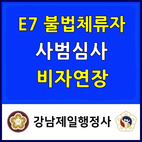  E7비자 체류기간 경과자 불법체류자 사범 심사, 비자 연장