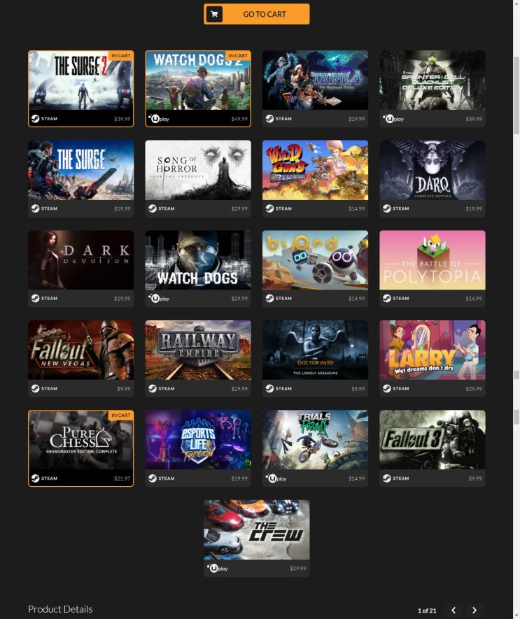  [fanatical] 자신만의 번들 만들기 3 게임 $9.99 ~ 7게임 $19.99