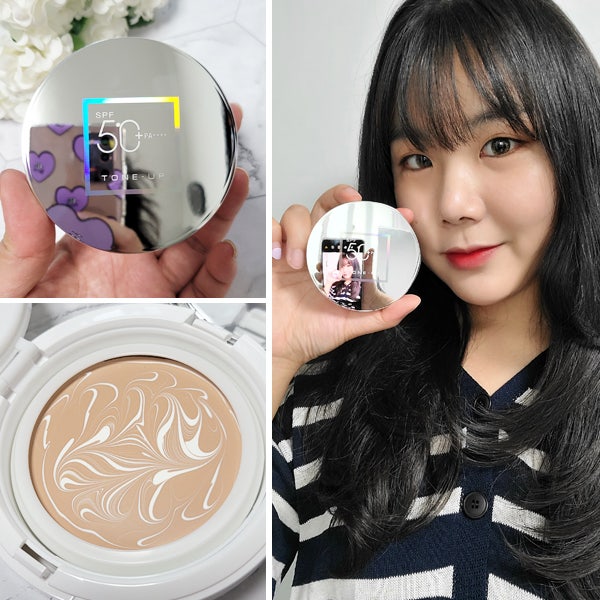 리즈케이 톤업선팩트 깨끗한 피부톤을 만들어줌!