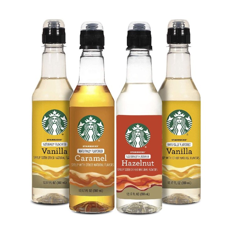 후기가 좋은 Starbucks 스타벅스 시럽 4 가지맛 버라이어티팩 360 ml 4 팩, 4팩, 360ml 좋아요