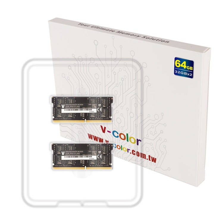 인기 많은 브이컬러 32G DDR4 2666MHz PC4-21300 2020 아이맥 램 데스크탑용 2p 좋아요