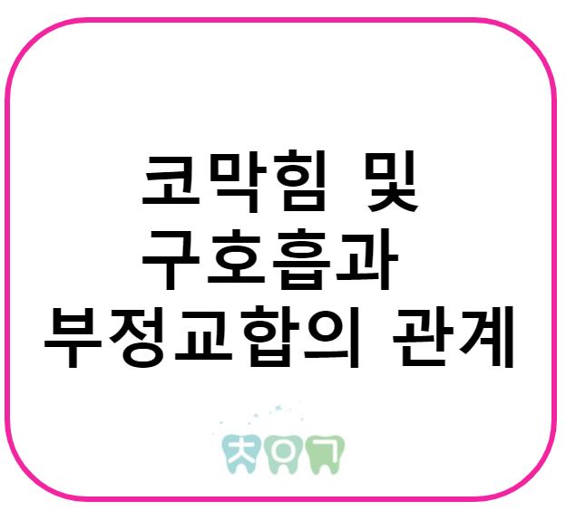  코막힘 및 구호흡과 부정 교합 형성의 관계