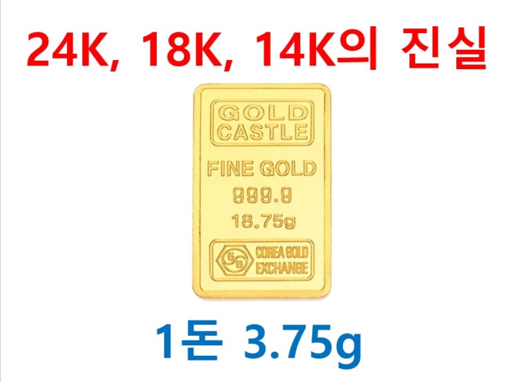  [생활꿀팁] 금 24K, 18K, 14K 분류기준