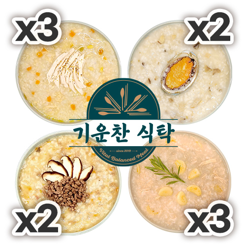 최근 인기있는 기운찬식탁 삼계죽x3개 전복죽x2개 버섯쇠고기죽x2개 마늘구이치킨죽x3개 300g 1세트 추천해요