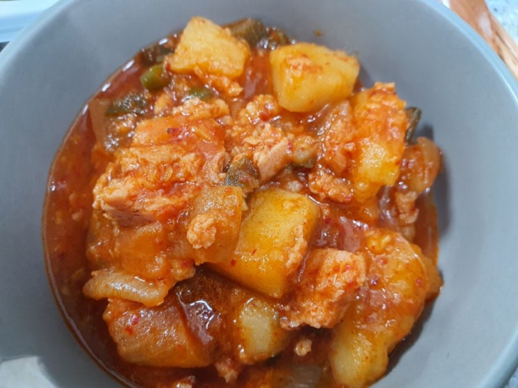 [오늘의 집밥 #4] 스팸 감자 짜글이 (백종원 레ㅣ시피 간략버전)