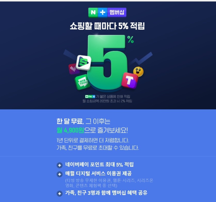 챌린지 네이버플러스 멤버십을 추천해요 추천인코드 944NUM 챌린지 네이버플러스 멤버십을 추천해요 추천인코드 944NUM