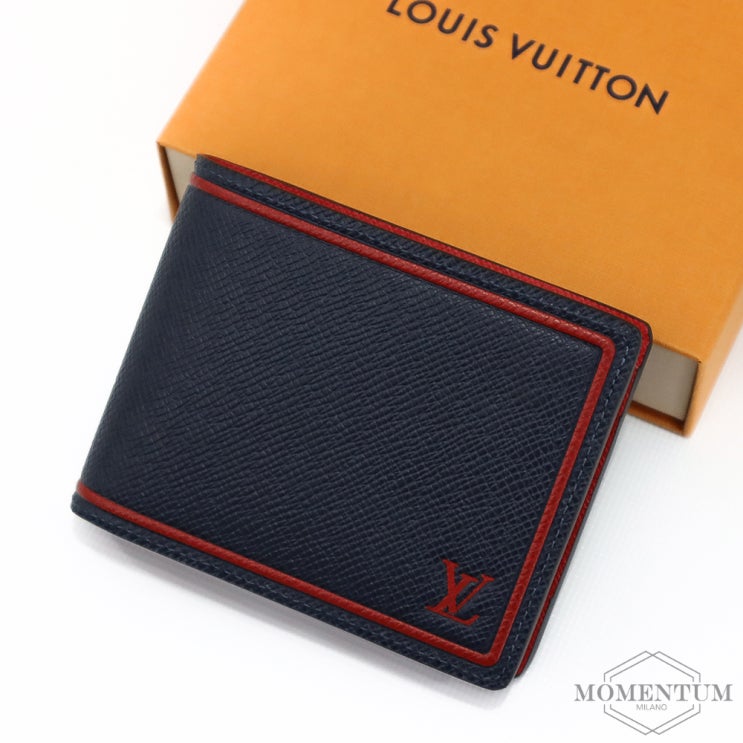 구미명품 [LOUIS VUITTON] 멀티플 월릿 타이가 블루 마린 M63416