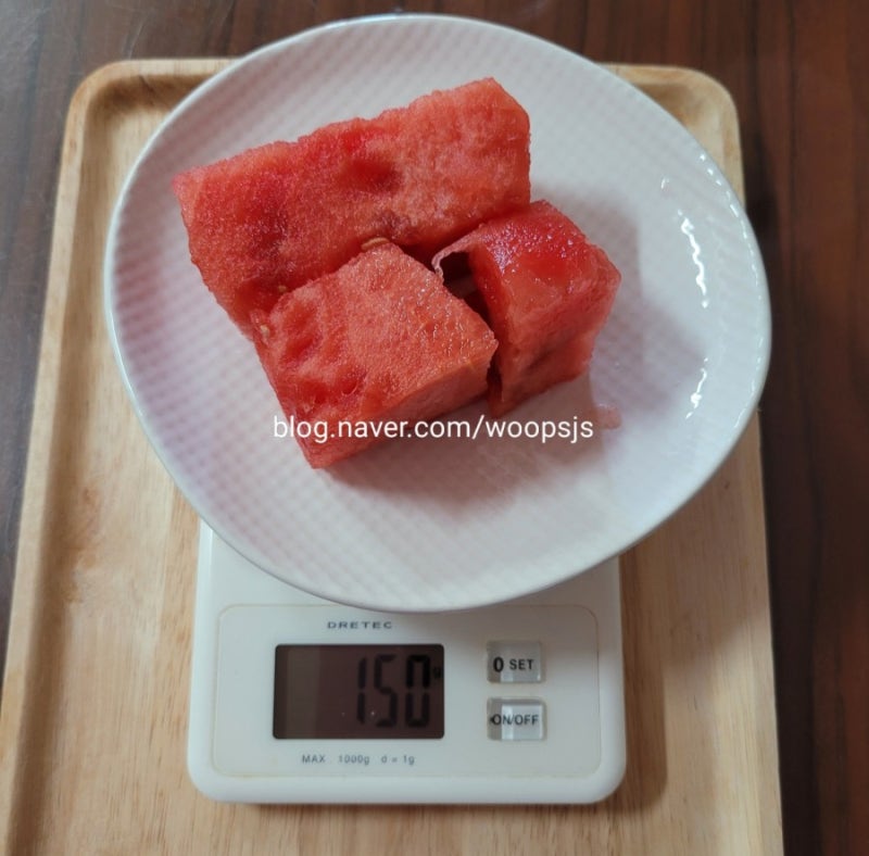 제2형 당뇨병과 과일섭취(수박, 멜론, 체리, 토마토 예시) 식품환산표 3