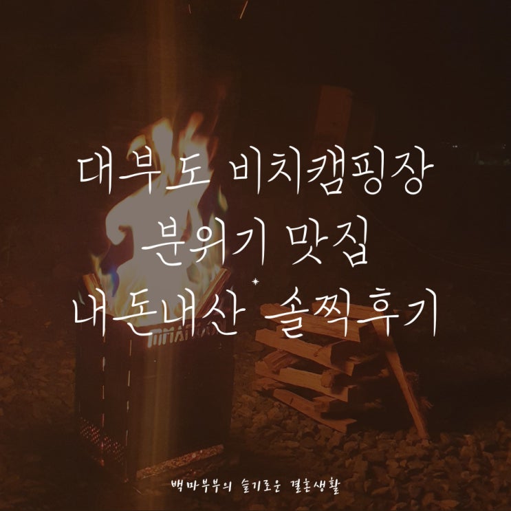  1박 2일 캠핑장&차박 장소 추천 대부도 비치캠핑장 캠핑의 모든것!