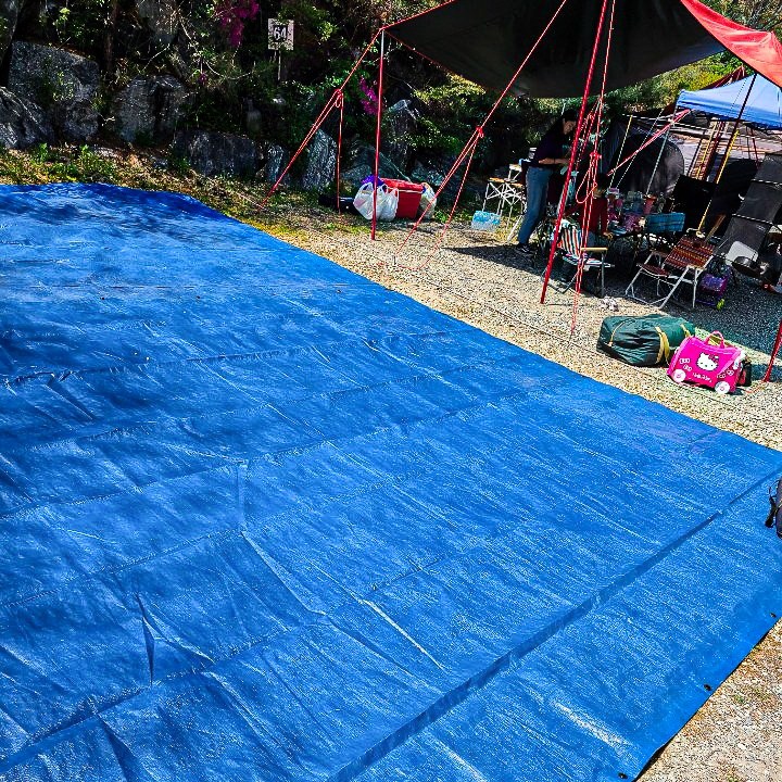 요즘 인기있는 트리오비 코스트코 트레이더스 다이소 방수포 그라운드시트 캠핑 텐트, 스카이블루 추천해요