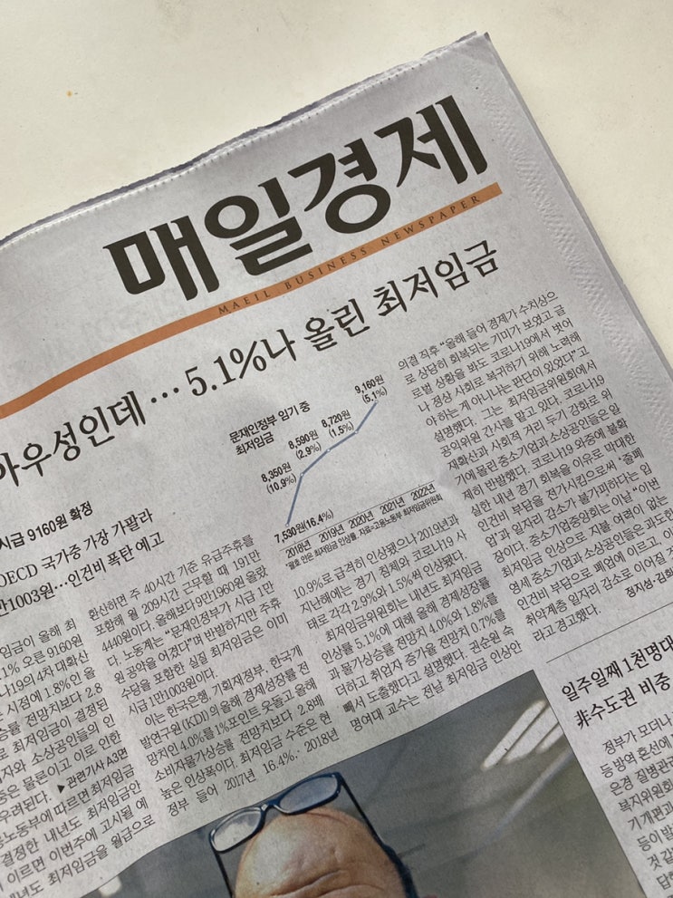  [매일경제, 매일 신문 읽기] 2021.07.14