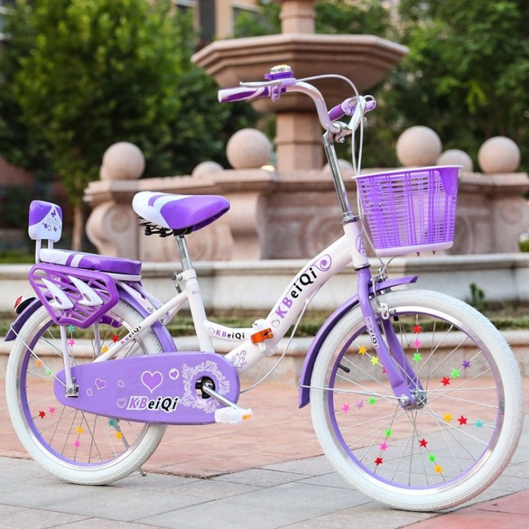 인기 많은 [해외 직송]DALIN 자전거 어린이 폴딩카 숙녀용 차 여자 어린이 초등학생 자전거 XZ47 A23, 적용 18