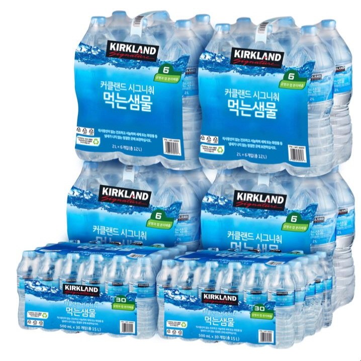 당신만 모르는 코스트코 커클랜드 시그니춰 먹는 샘물 (2L x 24병+500ml 60병), 1세트, 78L 좋아요