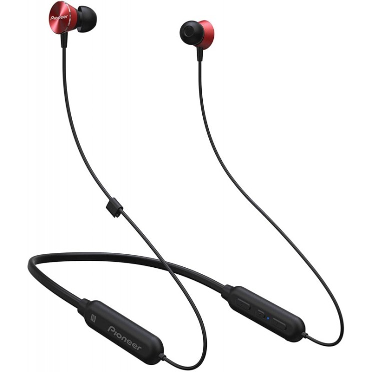 갓성비 좋은 영국직송 Pioneer SE-QL7BT(R) Bluetooth In-Ear 헤드폰(알루미늄 본체 제어판 마이크로폰 NFC 7시간 재생 iPhone Andro, 단일옵션