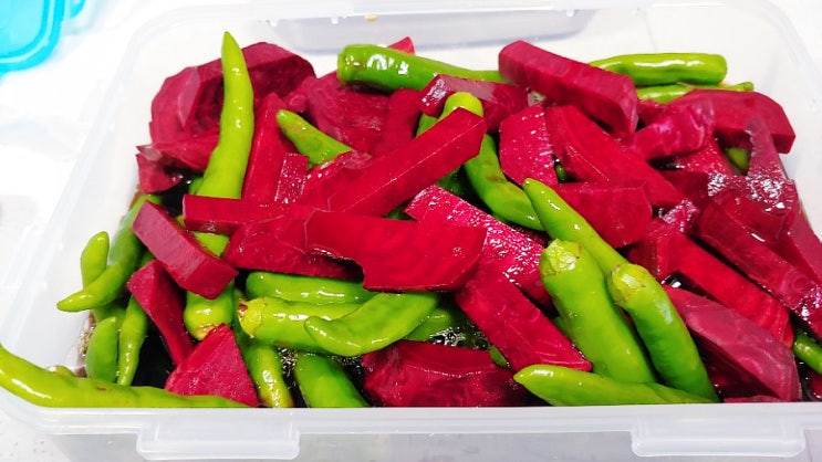  비트 요리법은 간장 고추장아찌 만들기! 간단 비율