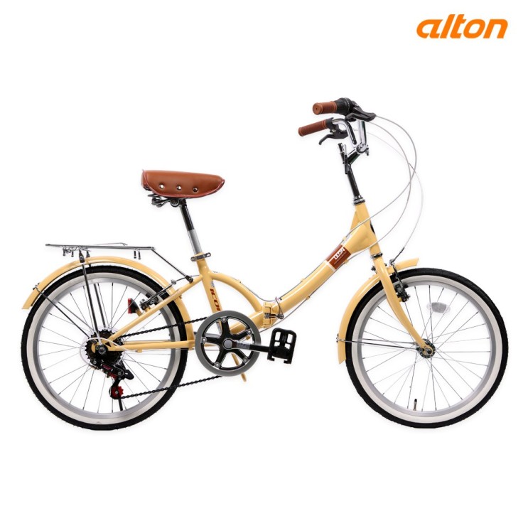 인지도 있는 알톤 레온 20인치 미니벨로 접이식 자전거, 레온 베이지 추천해요