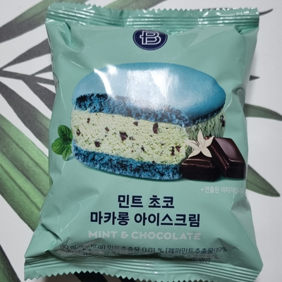 파리바게트 최애 민트 초코 마카롱 아이스크림