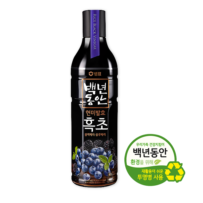 인지도 있는 샘표 백년동안 흑초 블랙베리 블루베리 900ml, 5개 ··· 인지도 있는 샘표 백년동안 흑초 블랙베리 블루베리 900ml, 5개 ···