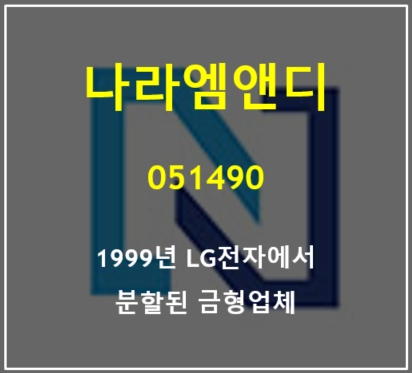  1999년 LG전자에서 분할된 금형업체 나라엠앤디 주가 및 실적 리뷰